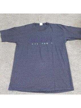 Vintage Santa Barbara California Shirt Medium Blue Striped  Embroidered